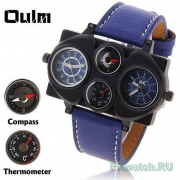 Мужские стильные часы Oulm пилота самолётов Blue
