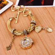 Женские часы браслет в стиле Pandora Gold