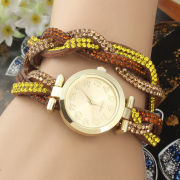 Женские часы с ремешком из страз Feminine Brown