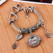 Женские часы браслет в стиле Pandora Silver